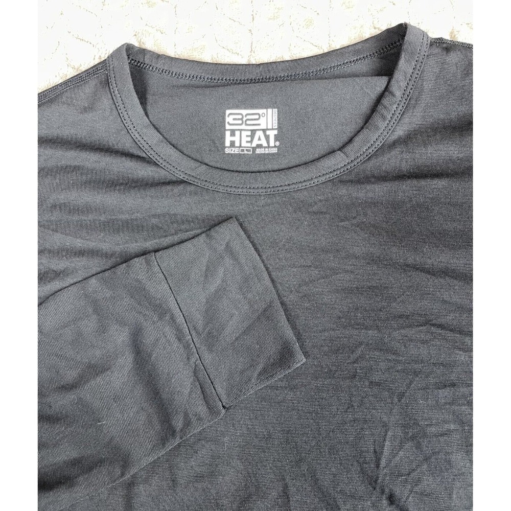32 Degrees Cool Polo Shirt Men's L Black Long Sleeve T Shirt